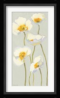 White on White Poppies Panel II Fine Art Print