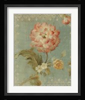 Poppy on Sage Framed Print