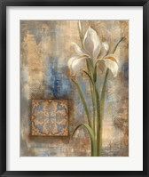 Iris and Tile Framed Print