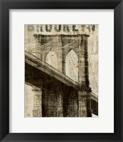 Vintage NY Brooklyn Bridge Fine Art Print