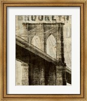 Vintage NY Brooklyn Bridge Fine Art Print