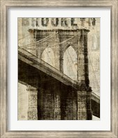 Vintage NY Brooklyn Bridge Fine Art Print