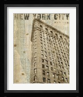 Vintage NY Flat Iron Framed Print