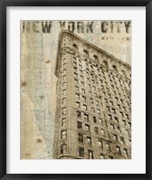 Vintage NY Flat Iron Framed Print