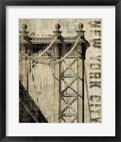 Vintage NY Manhattan Bridge Fine Art Print