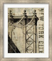 Vintage NY Manhattan Bridge Fine Art Print