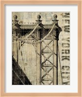 Vintage NY Manhattan Bridge Fine Art Print