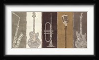 Type Band Neutral Panel Framed Print