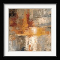 Silver and Amber Crop Framed Print
