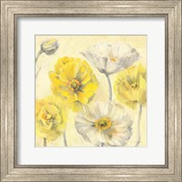 Gold and White Contemporary Poppies II Fine Art Print
