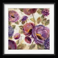 Blue and Purple Flower Song II Framed Print