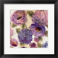 Blue and Purple Flower Song III Fine Art Print