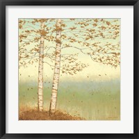 Golden Birch I with Blue Sky Fine Art Print