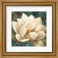 Magnolia Blossom Turquoise Fine Art Print