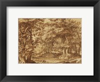 Forest Landscape with a Distant Castle Fine Art Print