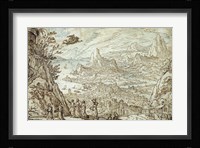 An Extensive Estuary Landscape with the Story of Mercury and Herse Fine Art Print