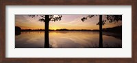 Lake at sunrise, Stephen A. Forbes State Recreation Area, Marion County, Illinois, USA Fine Art Print
