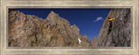 Man climbing up a mountain, Grand Teton, Grand Teton National Park, Wyoming, USA Fine Art Print