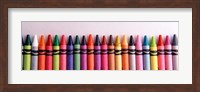 Close-up of assorted wax crayons Fine Art Print