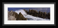 Rock formations in water, Pebble Beach, California, USA Fine Art Print