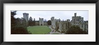 High angle view of buildings in a city, Warwick Castle, Warwickshire, England Fine Art Print