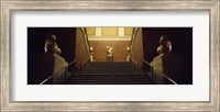 Low angle view of staircase, British Museum, London, England Fine Art Print
