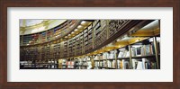 Bookcase in a library, British Museum, London, England Fine Art Print