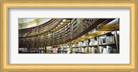 Bookcase in a library, British Museum, London, England Fine Art Print