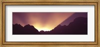 Sunrise over mountains, Grand Teton National Park, Wyoming, USA Fine Art Print