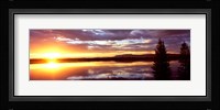 Storm clouds over a lake at sunrise, Jenny Lake, Grand Teton National Park, Wyoming, USA Fine Art Print
