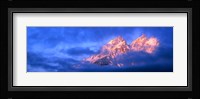 Storm clouds over mountains, Cathedral Group, Teton Range, Grand Teton National Park, Wyoming, USA Fine Art Print