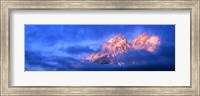 Storm clouds over mountains, Cathedral Group, Teton Range, Grand Teton National Park, Wyoming, USA Fine Art Print