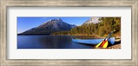 Canoe at Leigh Lake, Grand Teton National Park, Wyoming Fine Art Print