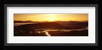 Sunrise over mountains, Snake River, Signal Mountain, Grand Teton National Park, Wyoming, USA Fine Art Print