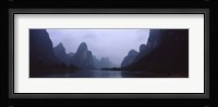 River passing through a hill range, Guilin Hills, Li River, Yangshuo, China Fine Art Print