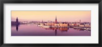 Reflection of buildings in a lake, Lake Malaren, Riddarholmen, Gamla Stan, Stockholm, Sweden Fine Art Print