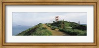 Path leading towards a suspension bridge, Golden Gate Bridge, San Francisco, California, USA Fine Art Print