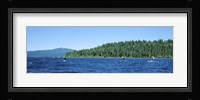 Tourists paddle boarding in a lake, Lake Tahoe, California, USA Fine Art Print