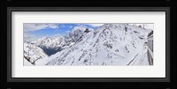 Snow covered mountain range, Stelvio Pass, Italy Fine Art Print