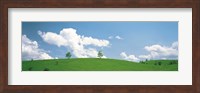 Grassland with blue sky and clouds Fine Art Print