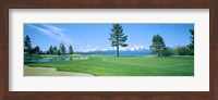 Sand trap in a golf course, Edgewood Tahoe Golf Course, Stateline, Douglas County, Nevada Fine Art Print