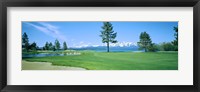 Sand trap in a golf course, Edgewood Tahoe Golf Course, Stateline, Douglas County, Nevada Fine Art Print