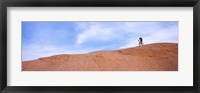 Biker on Slickrock Trail, Moab, Grand County, Utah, USA Fine Art Print
