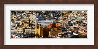 High angle view of a city, Basilica of Our Lady of Guanajuato, University of Guanajuato, Guanajuato, Mexico Fine Art Print