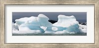 Icebergs and volcanic ash, Jokulsarlon Lagoon, Iceland Fine Art Print