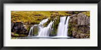 Waterfall, Kirkjufellsfoss Waterfall, Myrar, Snaefellsnes, Borgarfjordur, Iceland Fine Art Print