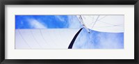Low angle view of sails on a Sailboat, Gulf of California, La Paz, Baja California Sur, Mexico Fine Art Print