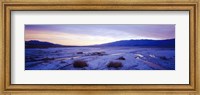 Snow covered landscape in winter at dusk, Temple Sinacana, Zion National Park, Utah, USA Fine Art Print