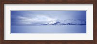 Frozen Jackson Lake in winter, Grand Teton National Park, Wyoming, USA Fine Art Print