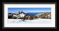 Trees on a snow covered landscape, Heavenly Mountain Resort, Lake Tahoe, California-Nevada Border, USA Fine Art Print